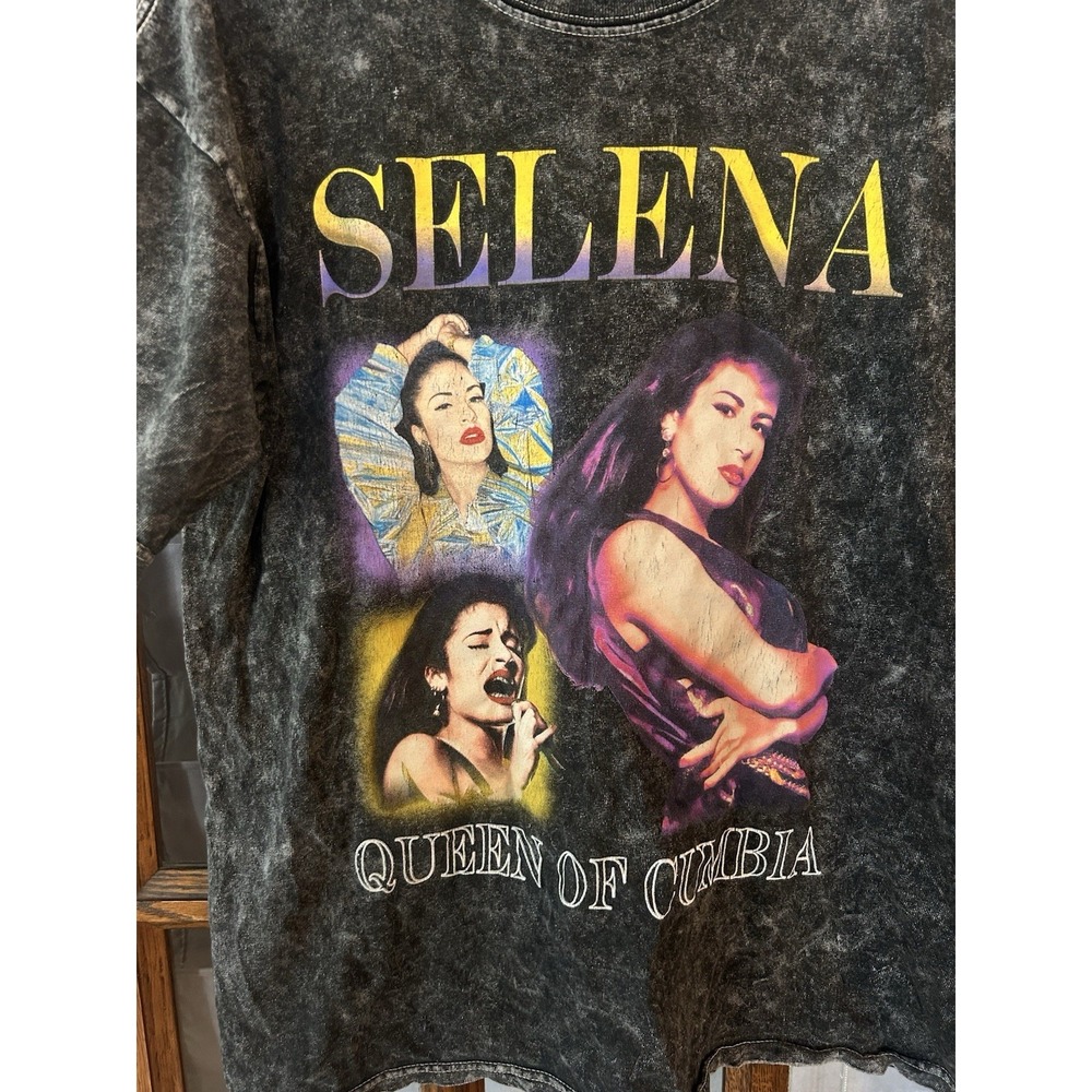 Licensed Selena T-Shirt L Black Queen of Cumbia Unisex Shirt Large - Picture 2 of 7